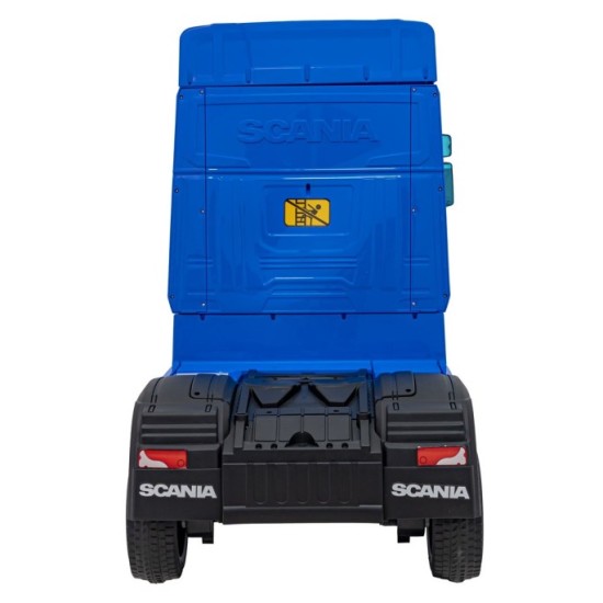 JOKO Elektrický Kamión Scania R-SERIE 4x4, kožené sedadlo, penové kolesá, nosnosť 40kg, modré