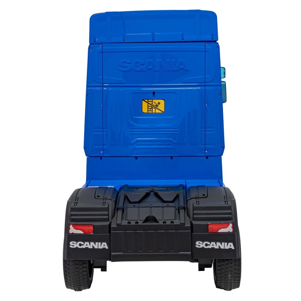 JOKO Elektrický Kamión Scania R-SERIE 4x4, kožené sedadlo, penové kolesá, nosnosť 40kg, modré