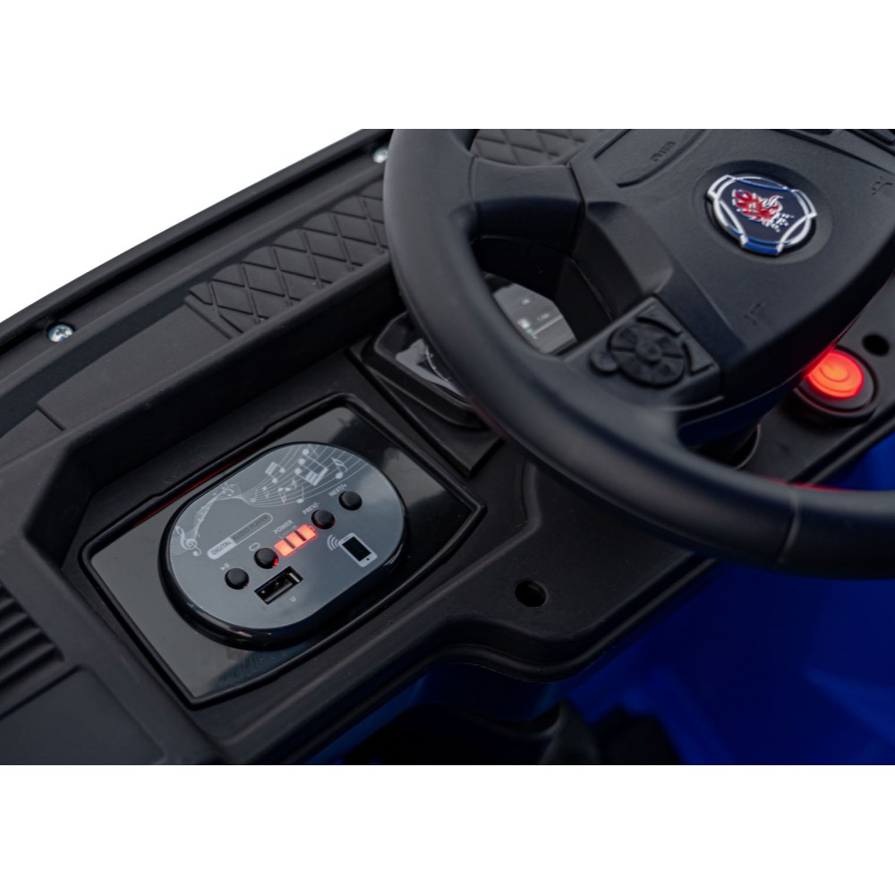 JOKO Elektrický Kamión Scania R-SERIE 4x4, kožené sedadlo, penové kolesá, nosnosť 40kg, modré