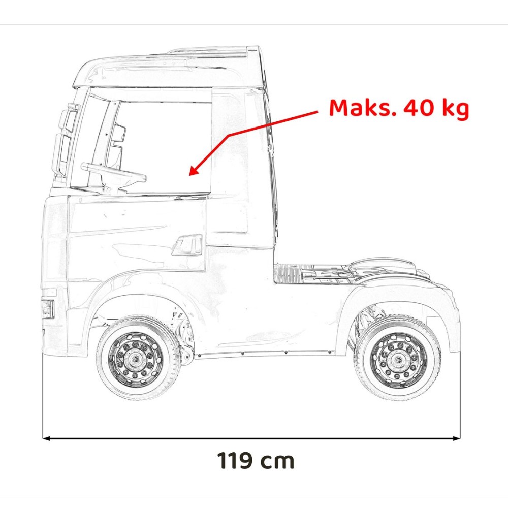 JOKO Elektrický Kamión Scania R-SERIE 4x4, kožené sedadlo, penové kolesá, nosnosť 40kg, modré