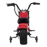 JOKO Elektrická Motorka Chopper Warrior 350W, 36V, nosnosť 80kg, Nafukovacie kolesá, kožené sedadlo, červená