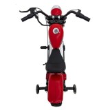 JOKO Elektrická Motorka Chopper Warrior 350W, 36V, nosnosť 80kg, Nafukovacie kolesá, kožené sedadlo, červená