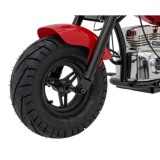 JOKO Elektrická Motorka Chopper Warrior 350W, 36V, nosnosť 80kg, Nafukovacie kolesá, kožené sedadlo, červená
