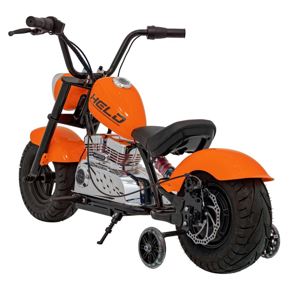 JOKO Elektrická Motorka Chopper Warrior 350W, 36V, nosnosť 80kg, Nafukovacie kolesá, kožené sedadlo, oranžová