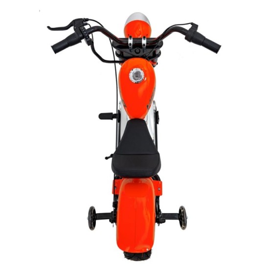 JOKO Elektrická Motorka Chopper Warrior 350W, 36V, nosnosť 80kg, Nafukovacie kolesá, kožené sedadlo, oranžová