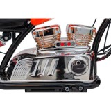 JOKO Elektrická Motorka Chopper Warrior 350W, 36V, nosnosť 80kg, Nafukovacie kolesá, kožené sedadlo, oranžová