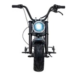 JOKO Elektrická Motorka Chopper Warrior 350W, 36V, nosnosť 80kg, Nafukovacie kolesá, kožené sedadlo, sivá