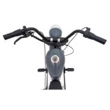 JOKO Elektrická Motorka Chopper Warrior 350W, 36V, nosnosť 80kg, Nafukovacie kolesá, kožené sedadlo, sivá