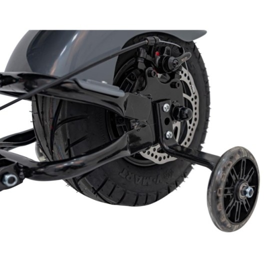 JOKO Elektrická Motorka Chopper Warrior 350W, 36V, nosnosť 80kg, Nafukovacie kolesá, kožené sedadlo, sivá