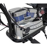 JOKO Elektrická Motorka Chopper Warrior 350W, 36V, nosnosť 80kg, Nafukovacie kolesá, kožené sedadlo, sivá