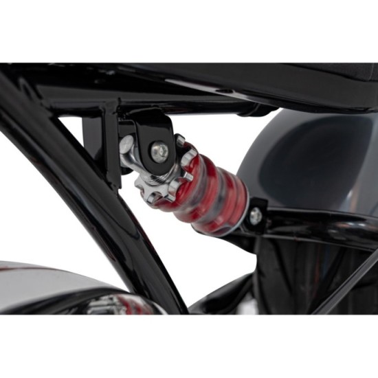 JOKO Elektrická Motorka Chopper Warrior 350W, 36V, nosnosť 80kg, Nafukovacie kolesá, kožené sedadlo, sivá