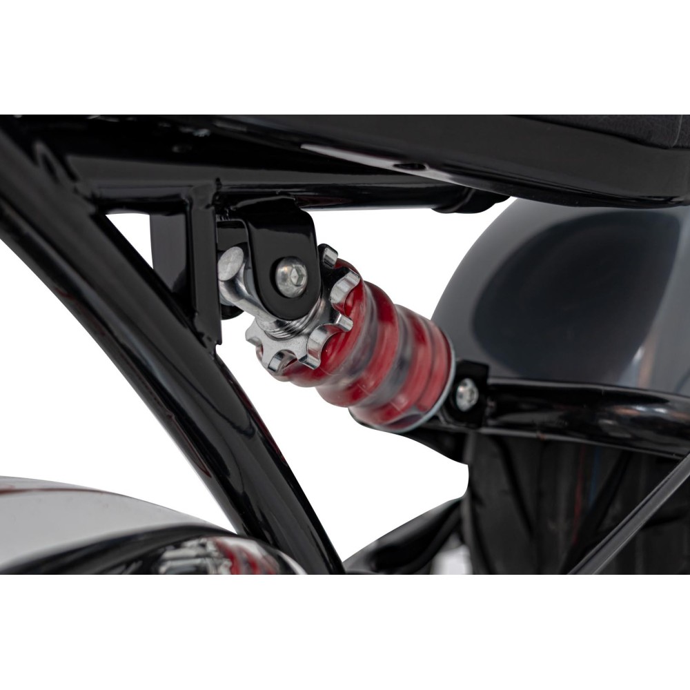 JOKO Elektrická Motorka Chopper Warrior 350W, 36V, nosnosť 80kg, Nafukovacie kolesá, kožené sedadlo, sivá