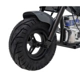 JOKO Elektrická Motorka Chopper Warrior 350W, 36V, nosnosť 80kg, Nafukovacie kolesá, kožené sedadlo, sivá