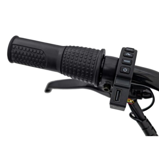 JOKO Elektrická Motorka Chopper Warrior 350W, 36V, nosnosť 80kg, Nafukovacie kolesá, kožené sedadlo, biela