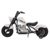 JOKO Elektrická Motorka Chopper Warrior 350W, 36V, nosnosť 80kg, Nafukovacie kolesá, kožené sedadlo, biela