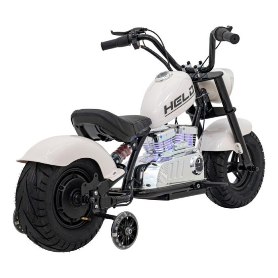 JOKO Elektrická Motorka Chopper Warrior 350W, 36V, nosnosť 80kg, Nafukovacie kolesá, kožené sedadlo, biela