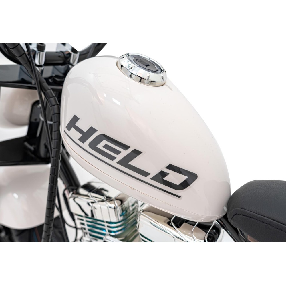 JOKO Elektrická Motorka Chopper Warrior 350W, 36V, nosnosť 80kg, Nafukovacie kolesá, kožené sedadlo, biela