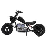 JOKO Elektrická Motorka Chopper Warrior 350W, 36V, nosnosť 80kg, Nafukovacie kolesá, kožené sedadlo, čierna