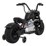 JOKO Elektrická Motorka Chopper Warrior 350W, 36V, nosnosť 80kg, Nafukovacie kolesá, kožené sedadlo, čierna