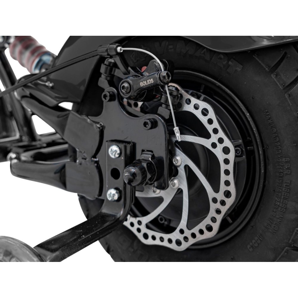 JOKO Elektrická Motorka Chopper Warrior 350W, 36V, nosnosť 80kg, Nafukovacie kolesá, kožené sedadlo, čierna