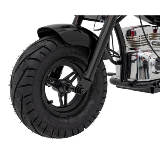 JOKO Elektrická Motorka Chopper Warrior 350W, 36V, nosnosť 80kg, Nafukovacie kolesá, kožené sedadlo, čierna