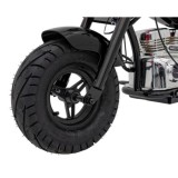 JOKO Elektrická Motorka Chopper Warrior 350W, 36V, nosnosť 80kg, Nafukovacie kolesá, kožené sedadlo, čierna