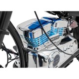 JOKO Elektrická Motorka Chopper Warrior 350W, 36V, nosnosť 80kg, Nafukovacie kolesá, kožené sedadlo, čierna