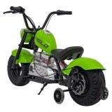 JOKO Elektrická Motorka Chopper Warrior 350W, 36V, nosnosť 80kg, Nafukovacie kolesá, kožené sedadlo, zelená
