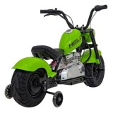 JOKO Elektrická Motorka Chopper Warrior 350W, 36V, nosnosť 80kg, Nafukovacie kolesá, kožené sedadlo, zelená