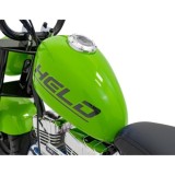 JOKO Elektrická Motorka Chopper Warrior 350W, 36V, nosnosť 80kg, Nafukovacie kolesá, kožené sedadlo, zelená