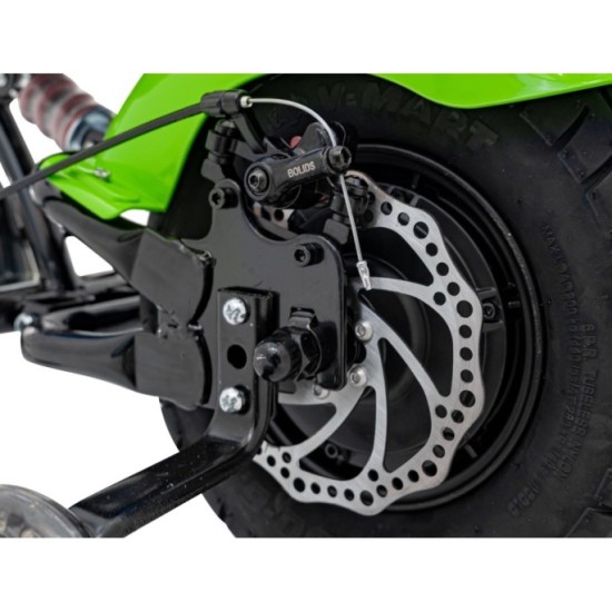 JOKO Elektrická Motorka Chopper Warrior 350W, 36V, nosnosť 80kg, Nafukovacie kolesá, kožené sedadlo, zelená