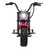 JOKO Elektrická Motorka Chopper Warrior 350W, 36V, nosnosť 80kg, Nafukovacie kolesá, kožené sedadlo, ružová