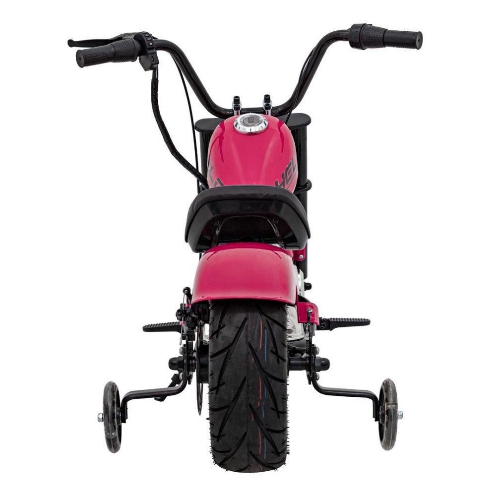 JOKO Elektrická Motorka Chopper Warrior 350W, 36V, nosnosť 80kg, Nafukovacie kolesá, kožené sedadlo, ružová