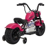 JOKO Elektrická Motorka Chopper Warrior 350W, 36V, nosnosť 80kg, Nafukovacie kolesá, kožené sedadlo, ružová