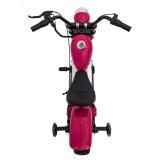 JOKO Elektrická Motorka Chopper Warrior 350W, 36V, nosnosť 80kg, Nafukovacie kolesá, kožené sedadlo, ružová