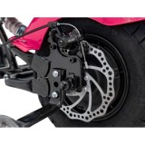 JOKO Elektrická Motorka Chopper Warrior 350W, 36V, nosnosť 80kg, Nafukovacie kolesá, kožené sedadlo, ružová