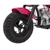 JOKO Elektrická Motorka Chopper Warrior 350W, 36V, nosnosť 80kg, Nafukovacie kolesá, kožené sedadlo, ružová