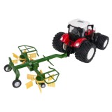 JOKO RC Traktor s Hrabačkou na diaľkové ovládanie a svetlom 1:24, červený