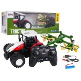 JOKO RC Traktor s Hrabačkou na diaľkové ovládanie a svetlom 1:24, červený