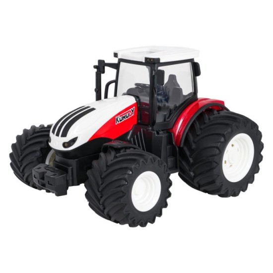 JOKO RC Traktor s Hrabačkou na diaľkové ovládanie a svetlom 1:24, červený