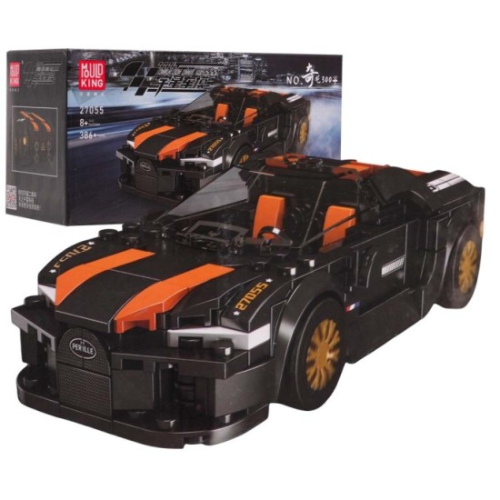 Mould King Technická Stavebnica Športové Auto 386ks + Vitrína, čierne