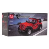 Mould King Technická Stavebnica Jeep Wrangler 414ks + Vitrína, červený