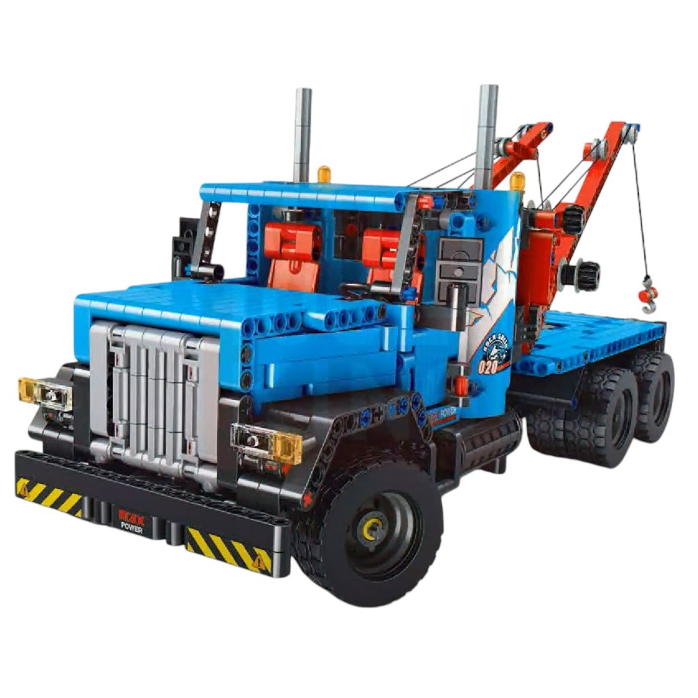 Mould King RC Technická Stavebnica Kamión Ťažký ťahač 1064ks na diaľkové ovládanie, modrý