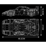Mould King Technická Stavebnica Športové auto 2688ks, červené