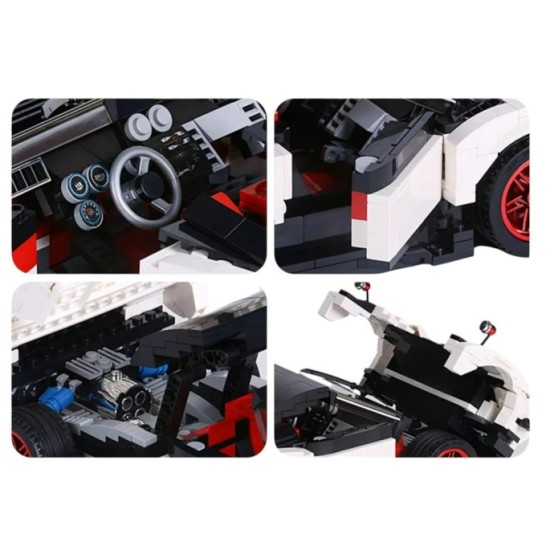 Mould King Technická Stavebnica Športové Auto 960ks, biele