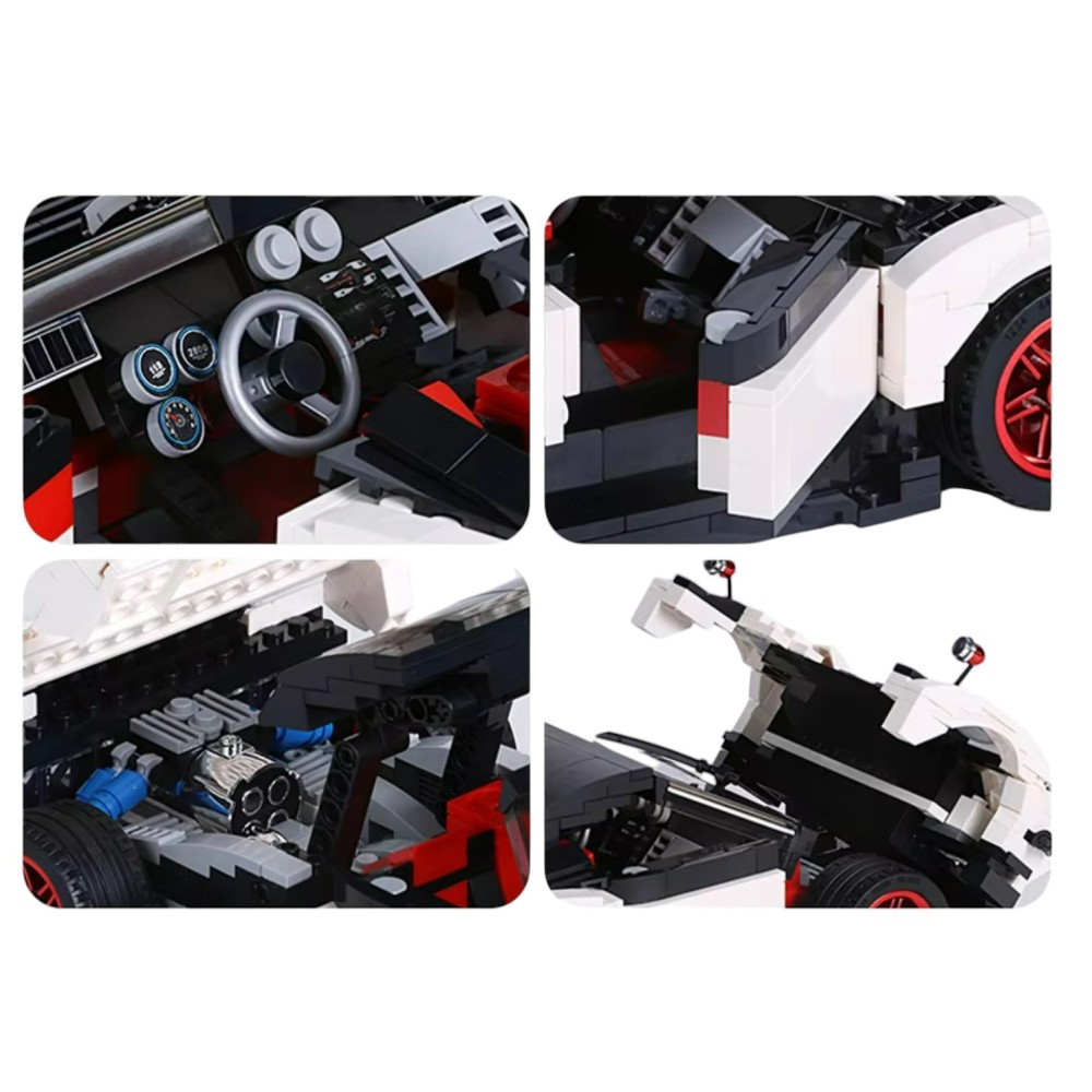 Mould King Technická Stavebnica Športové Auto 960ks, biele