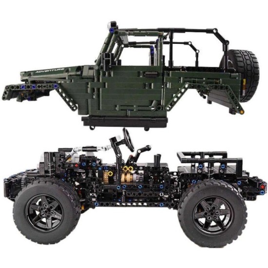 Mould King Technická Stavebnica Jeep Wrangler Off-Road 2078ks, zelený