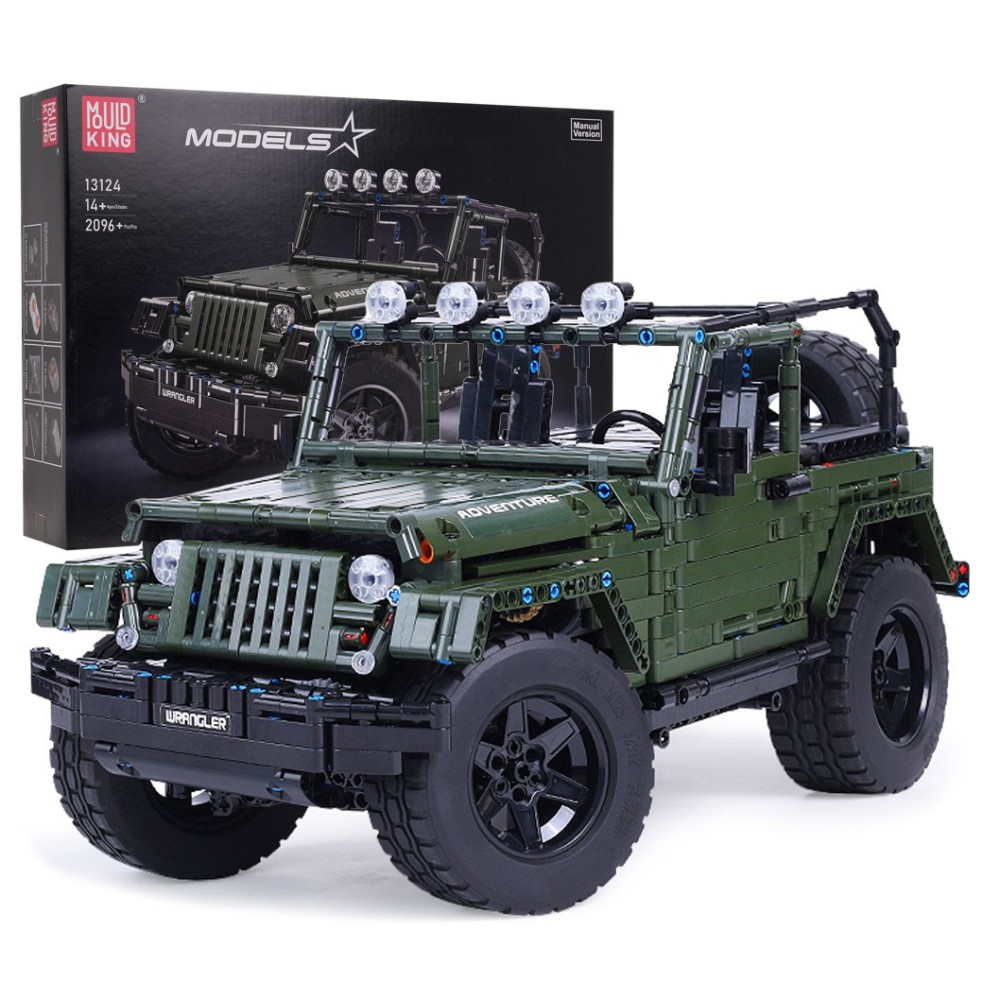 Mould King Technická Stavebnica Jeep Wrangler Off-Road 2078ks, zelený