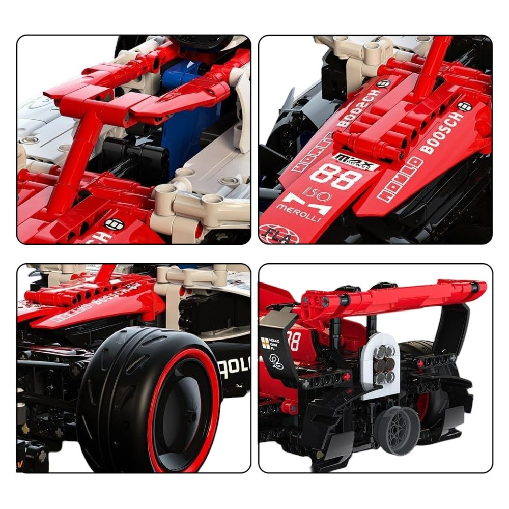 Mould King RC Technická Stavebnica Formula 1185ks na diaľkové ovládanie, červená 