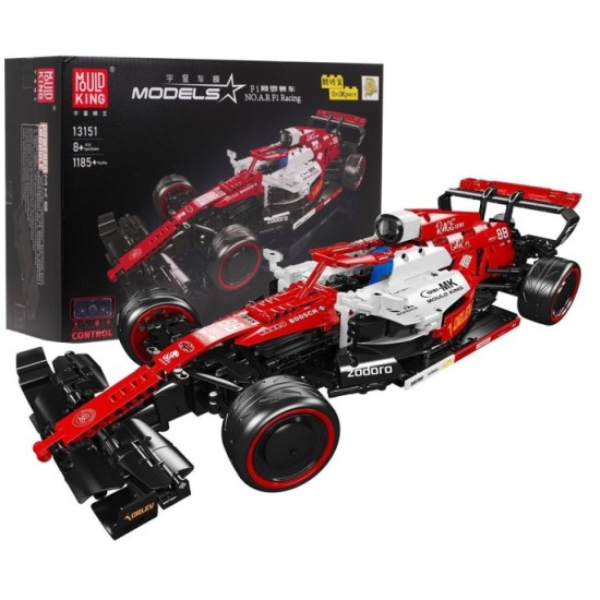 Mould King RC Technická Stavebnica Formula 1185ks na diaľkové ovládanie, červená 